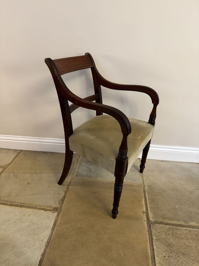 Antique Set of six antique Regency quality mahogany dining chairs 