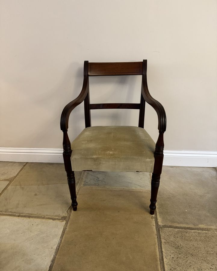 Antique Set of six antique Regency quality mahogany dining chairs 