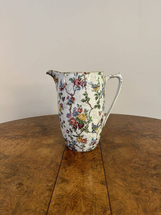 Antique Pretty antique porcelain jug and bowl set 