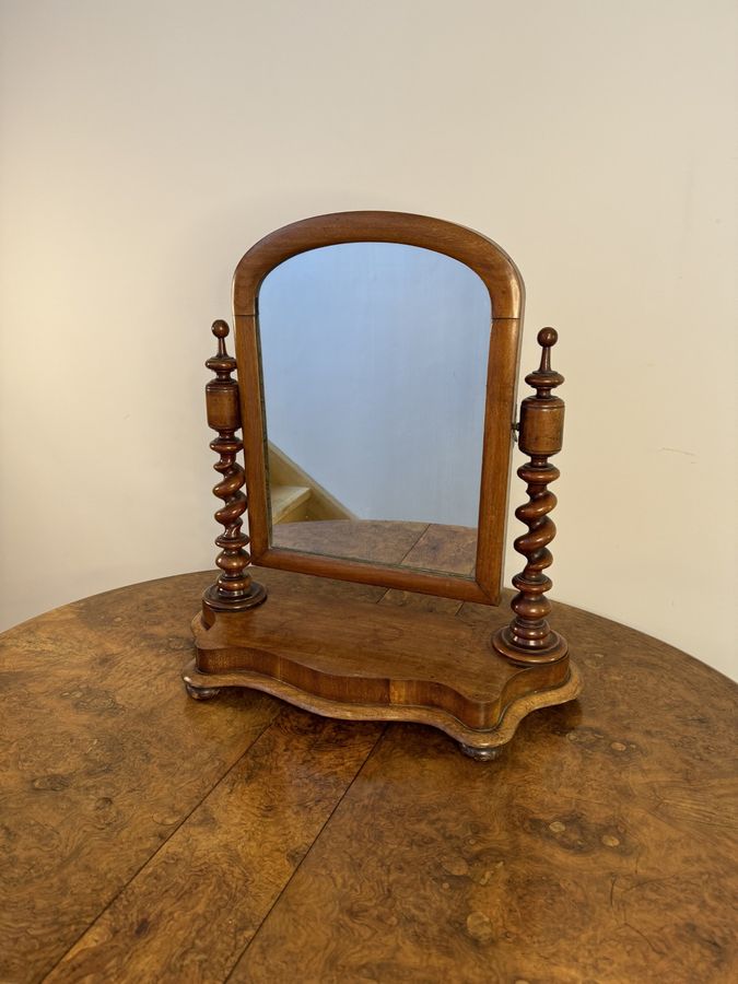 Antique Fine quality antique Victorian mahogany dressing table mirror 