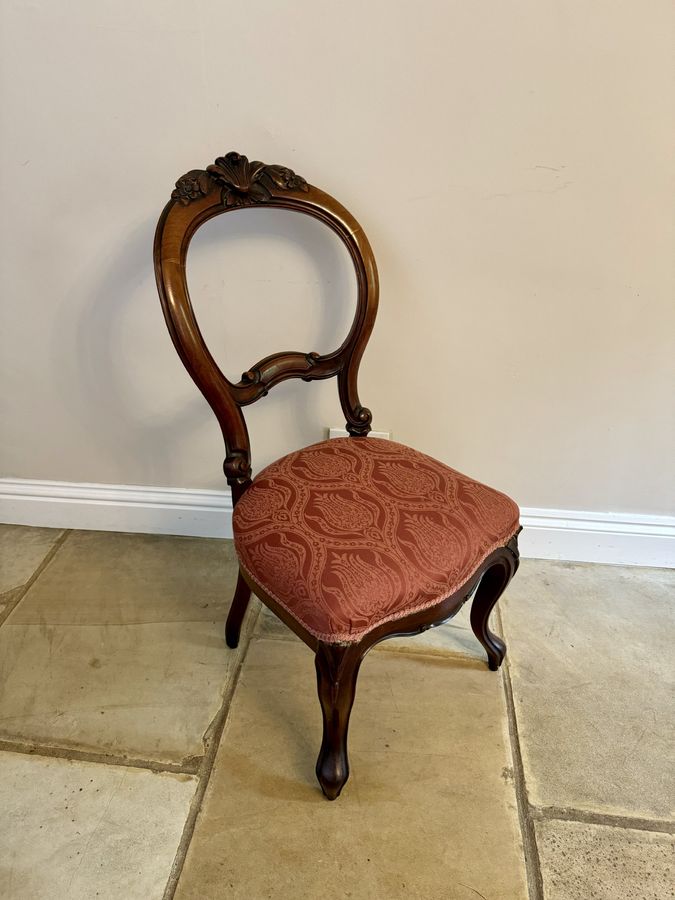 Antique Set of six antique Victorian quality carved mahogany dining chairs 