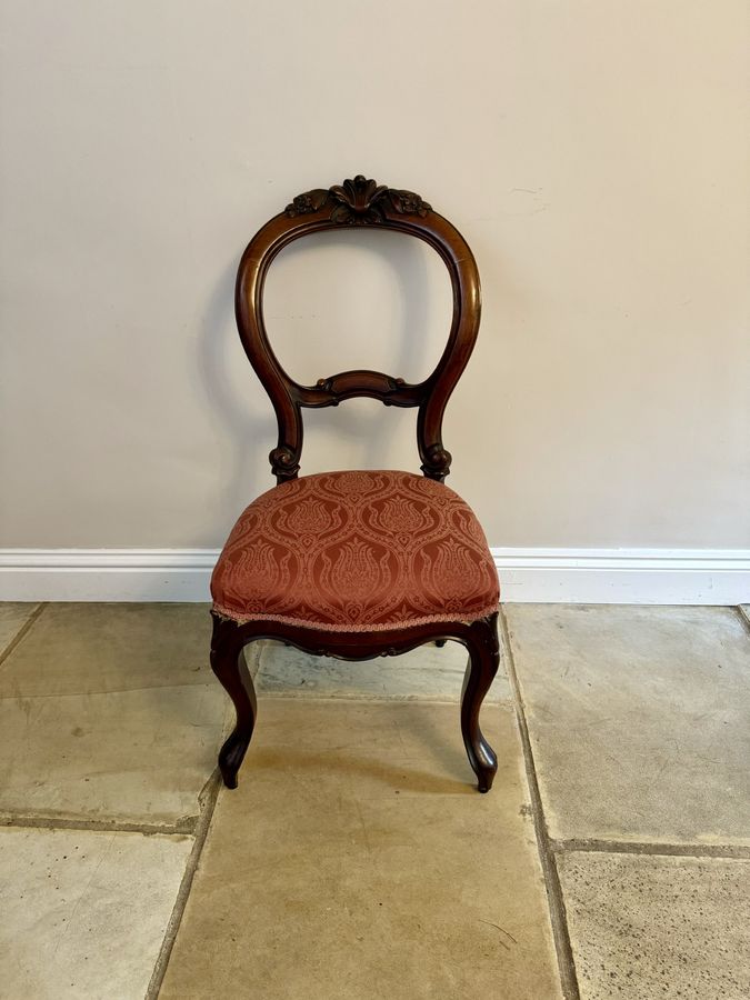 Antique Set of six antique Victorian quality carved mahogany dining chairs 