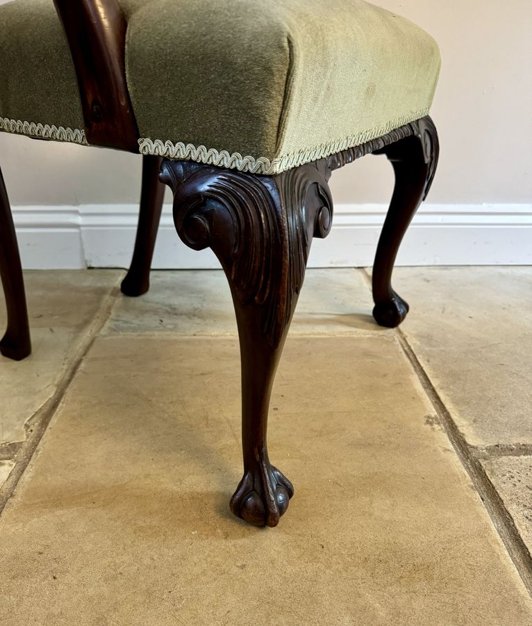 Antique Antique Victorian quality carved mahogany desk chair