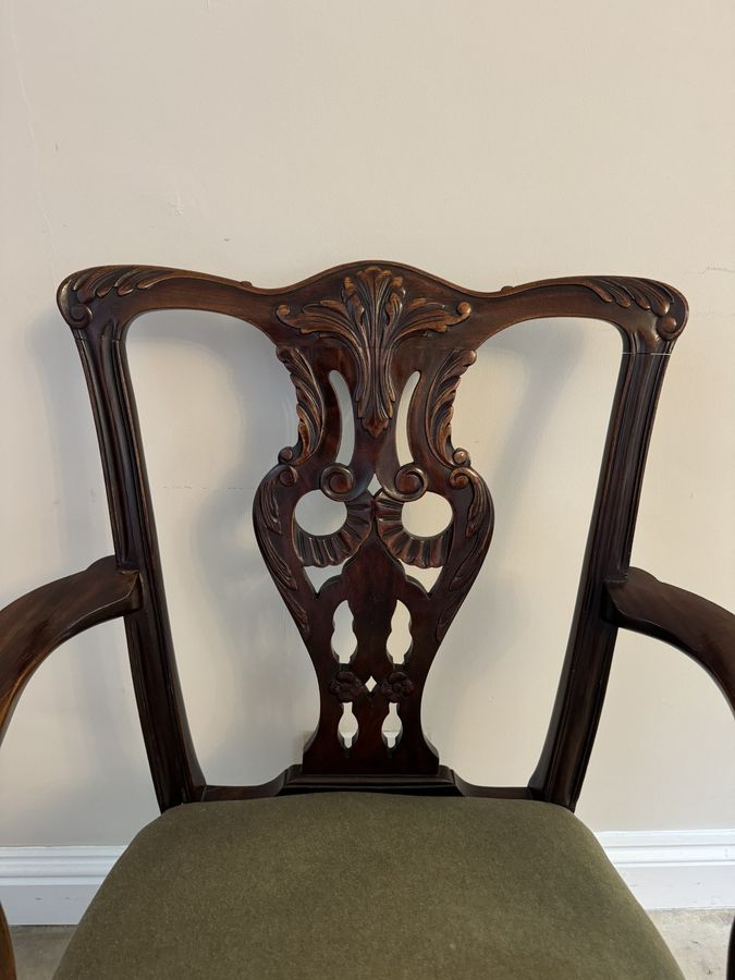 Antique Antique Victorian quality carved mahogany desk chair