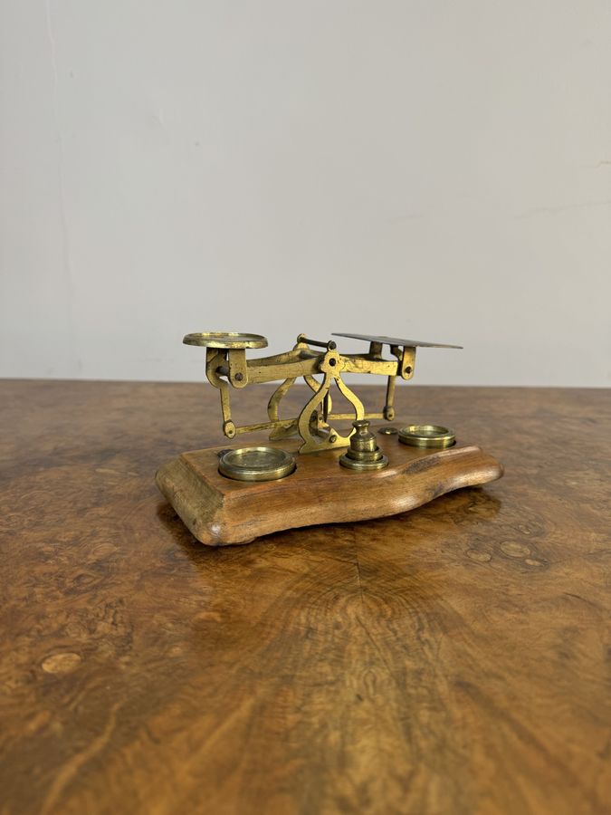 Lovely set of antique Edwardian postal scales & weights