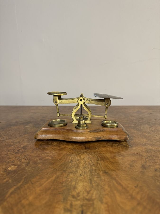 Antique Lovely set of antique Edwardian postal scales & weights