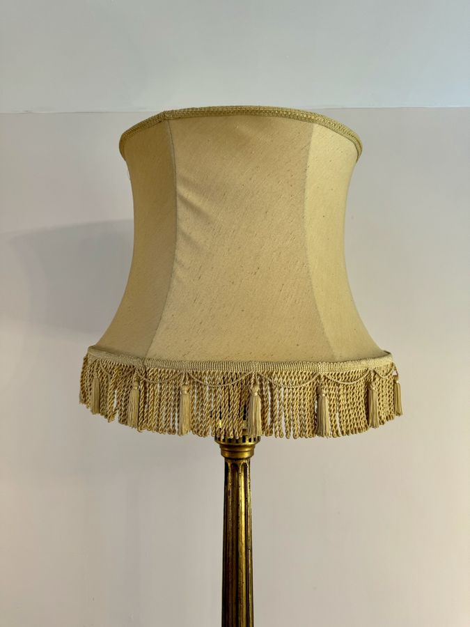 Antique Outstanding quality antique Victorian French carved gilded standard lamp 