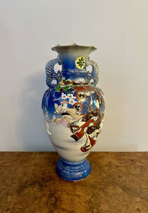 Antique Quality large antique Japanese satsuma vase 