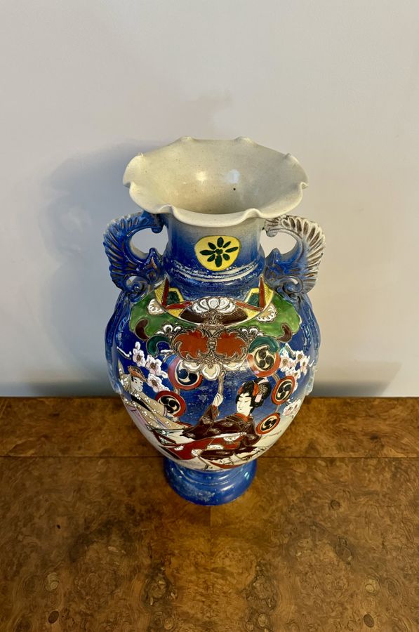 Antique Quality large antique Japanese satsuma vase 