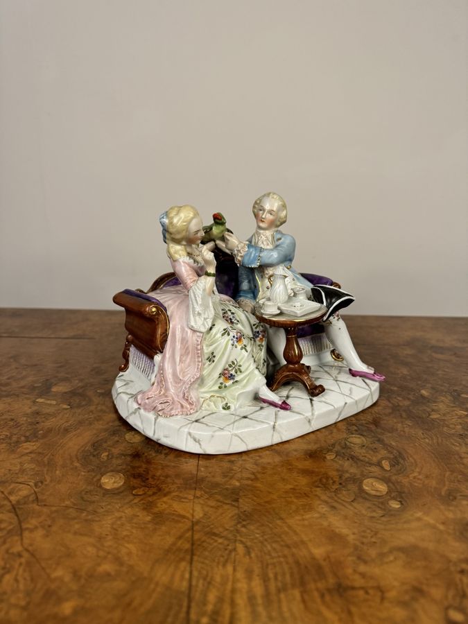 Antique Antique Victorian continental porcelain figural group