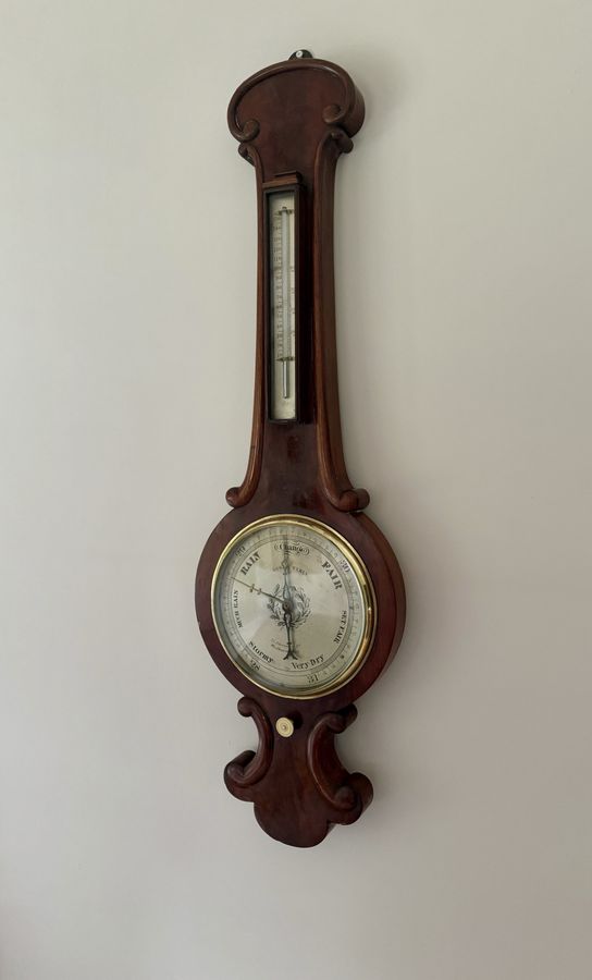 Antique Antique Victorian quality mahogany banjo barometer