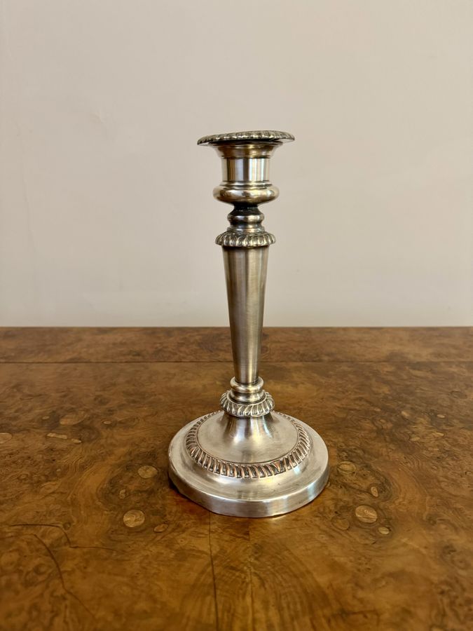 Antique Elegant pair of quality antique Victorian silver plated candlesticks