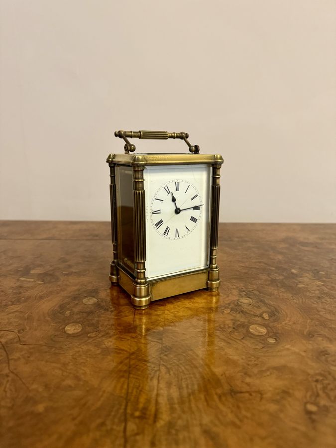 Antique Fantastic quality antique Victorian brass carriage clock 