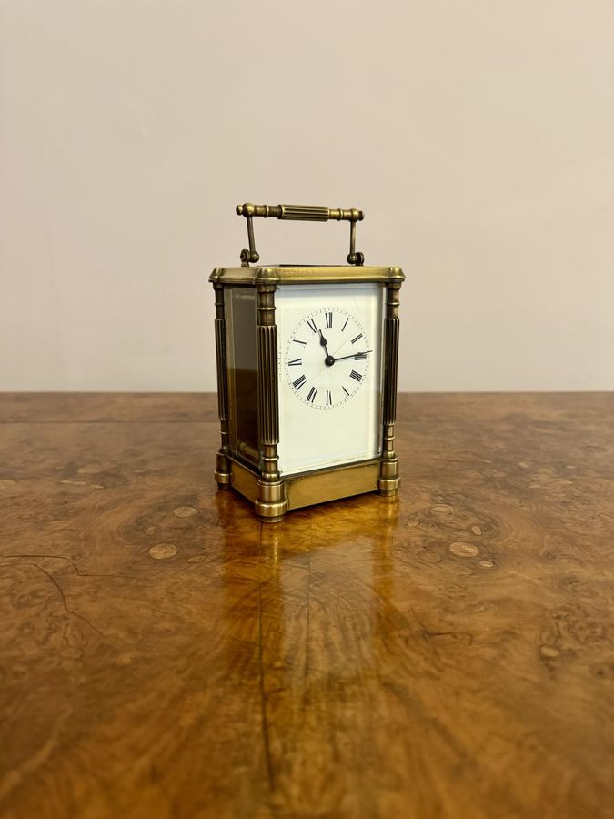 Antique Fantastic quality antique Victorian brass carriage clock 