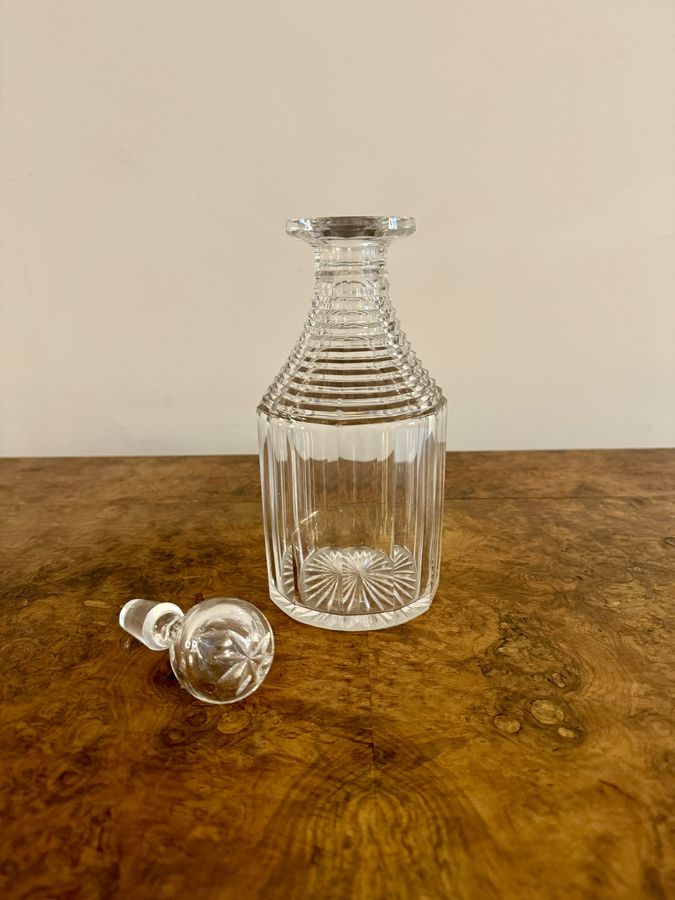 Antique Lovely quality antique Victorian glass decanter 