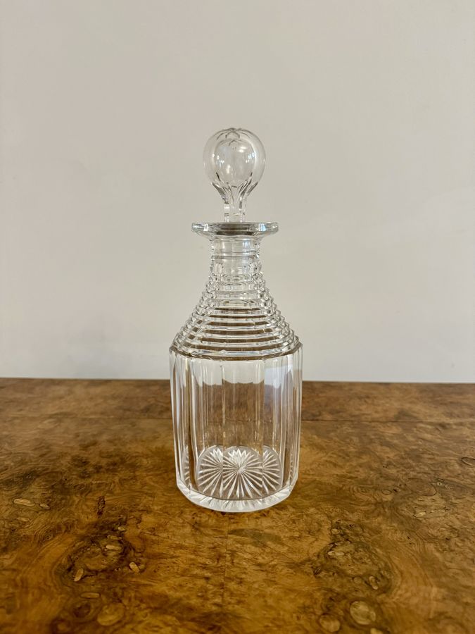 Antique Lovely quality antique Victorian glass decanter 