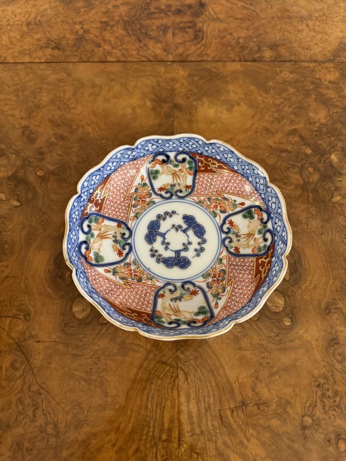 Antique Quality collection of three unusual antique imari bowls 