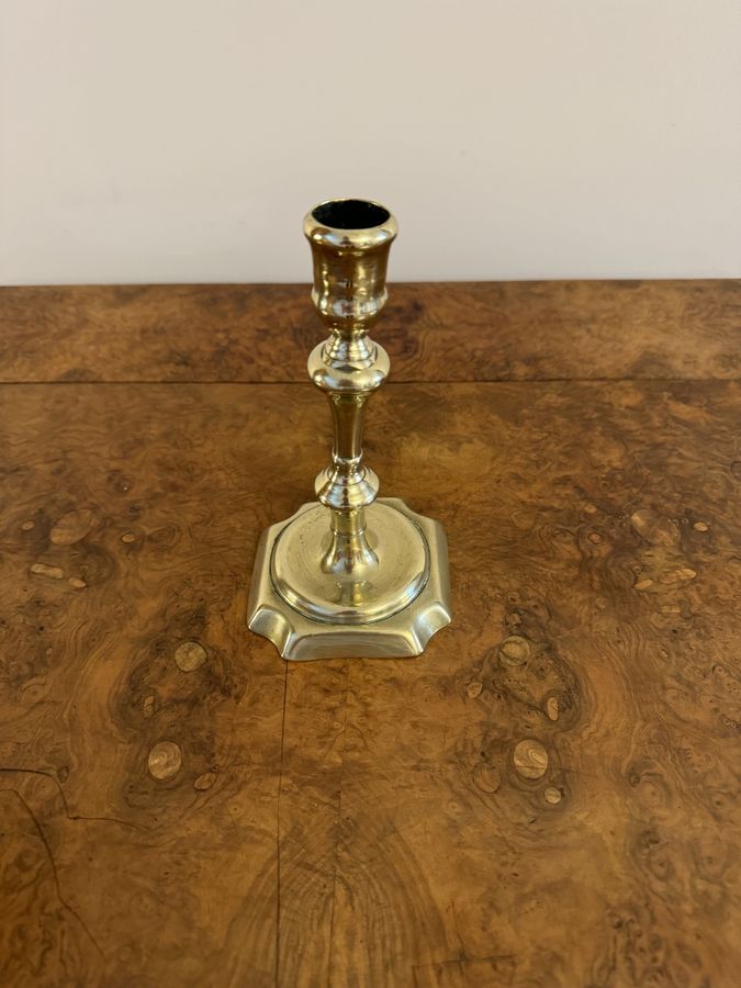 Antique Quality antique Queen Ann brass candlestick