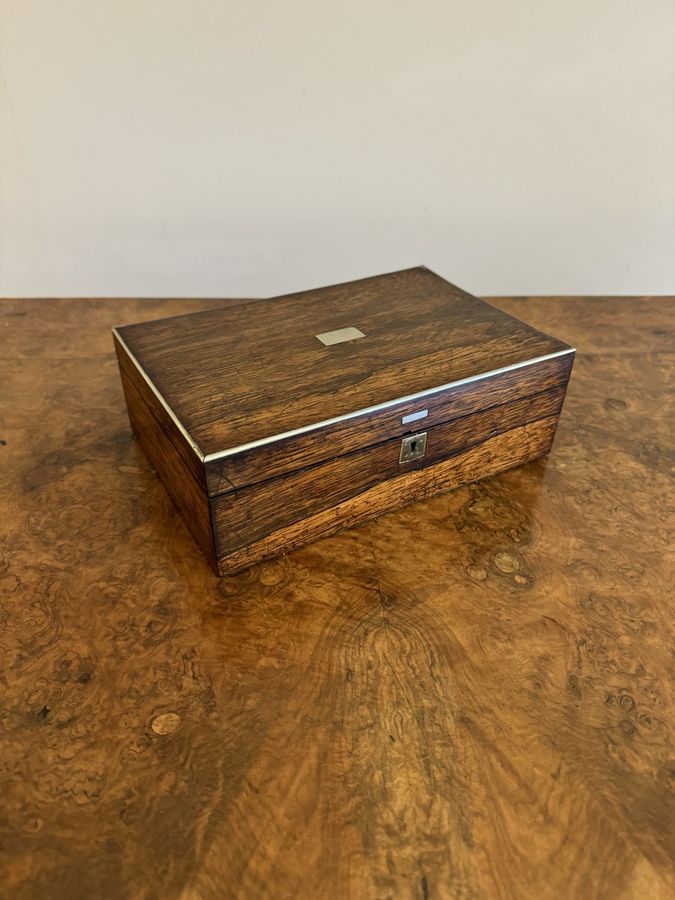 Quality antique Victorian rosewood jewellery box