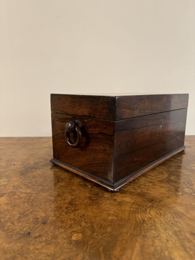 Antique Quality antique Regency rosewood tea caddy