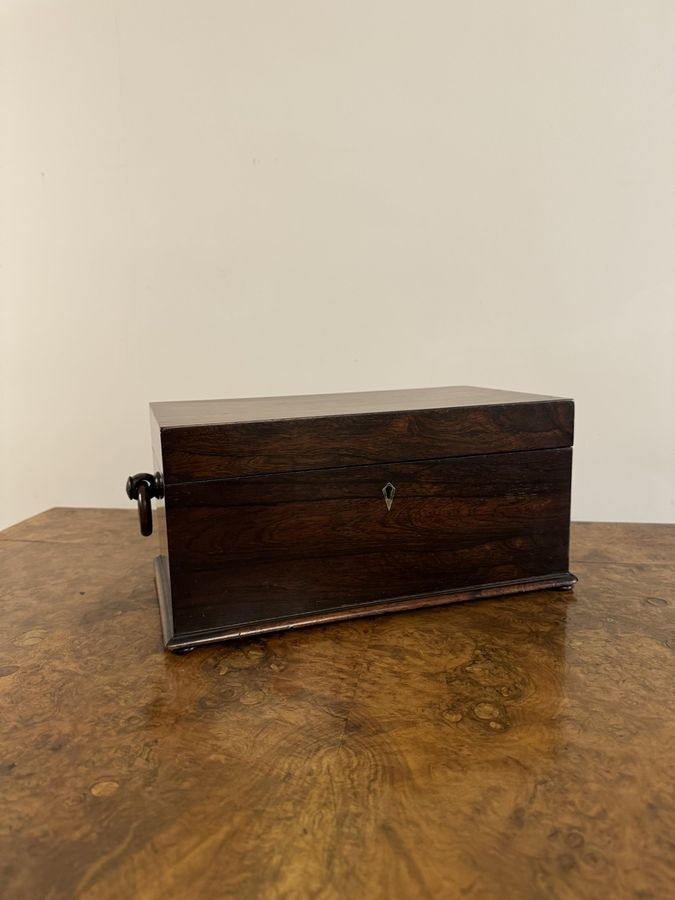 Antique Quality antique Regency rosewood tea caddy