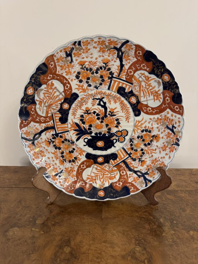 Antique Fantastic quality antique Japanese imari large plate 