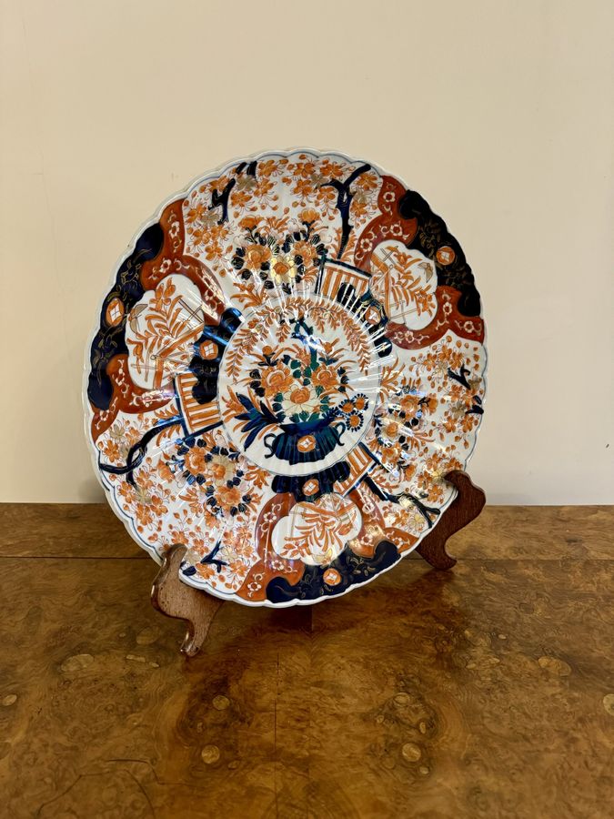 Antique Fantastic quality antique Japanese imari large plate 