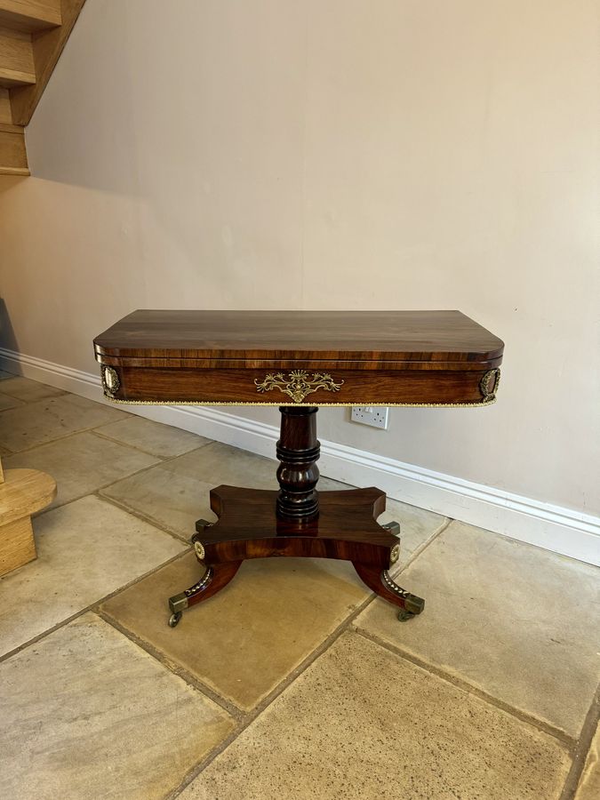 Antique Pair of antique regency outstanding quality rosewood card tables 