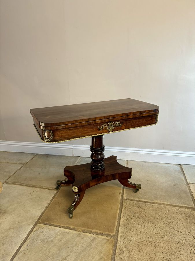 Antique Pair of antique regency outstanding quality rosewood card tables 