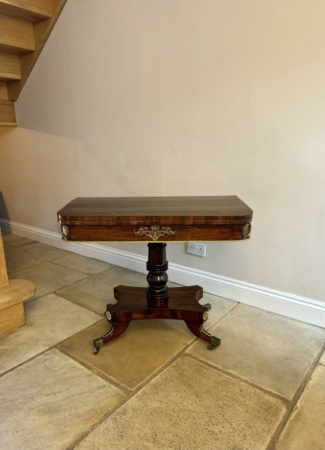 Antique Pair of antique regency outstanding quality rosewood card tables 