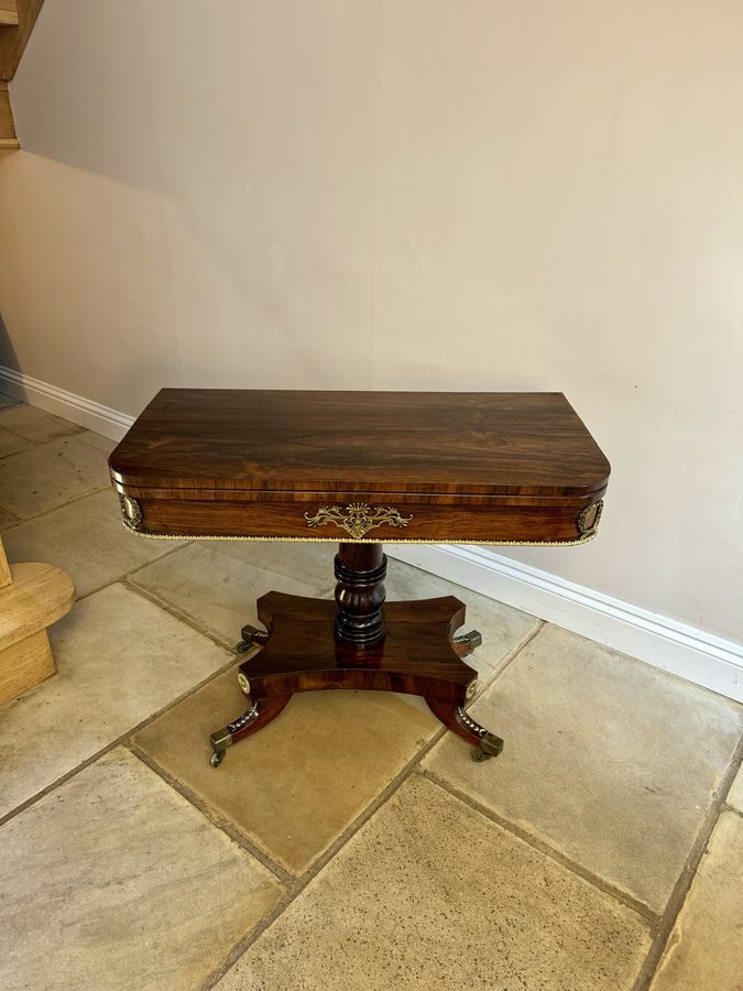 Antique Pair of antique regency outstanding quality rosewood card tables 