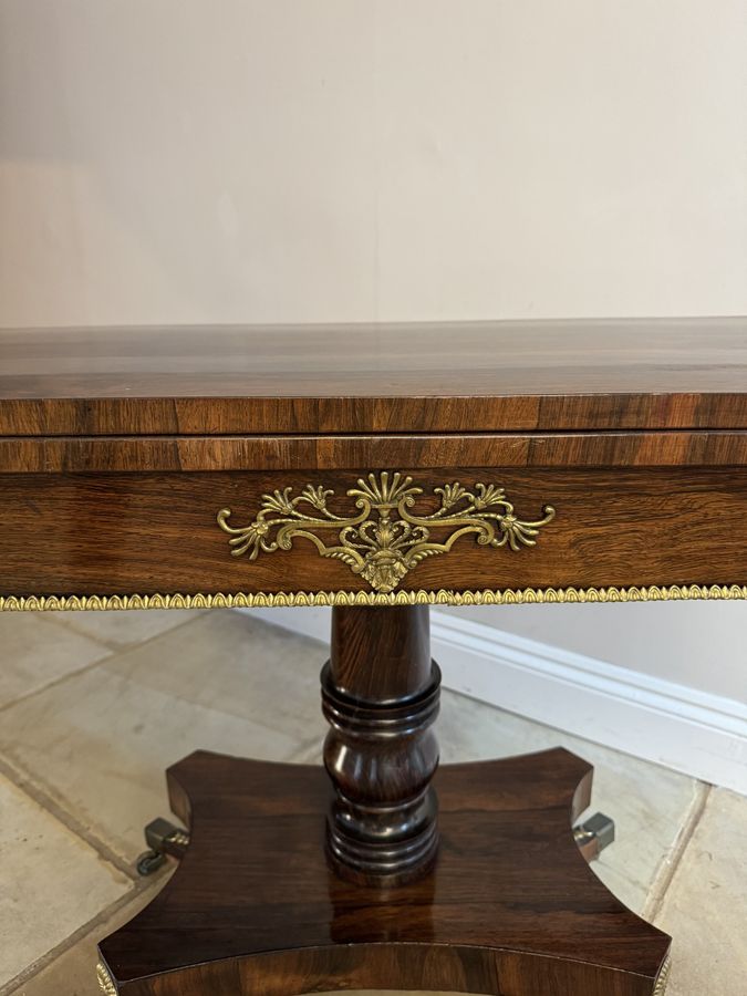 Antique Pair of antique regency outstanding quality rosewood card tables 