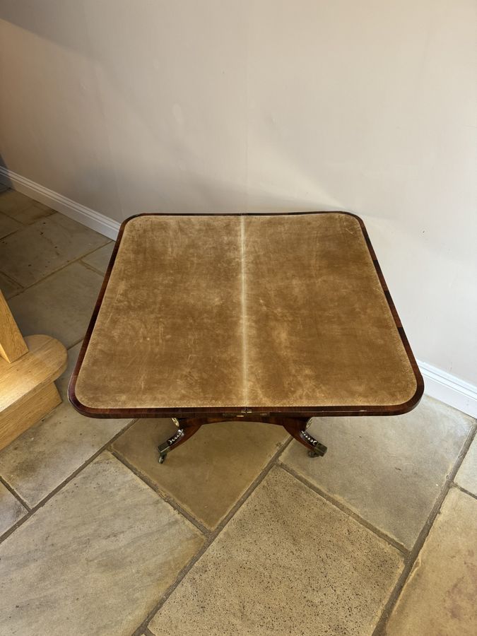 Antique Pair of antique regency outstanding quality rosewood card tables 