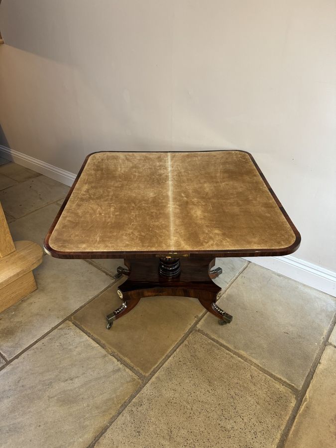 Antique Pair of antique regency outstanding quality rosewood card tables 