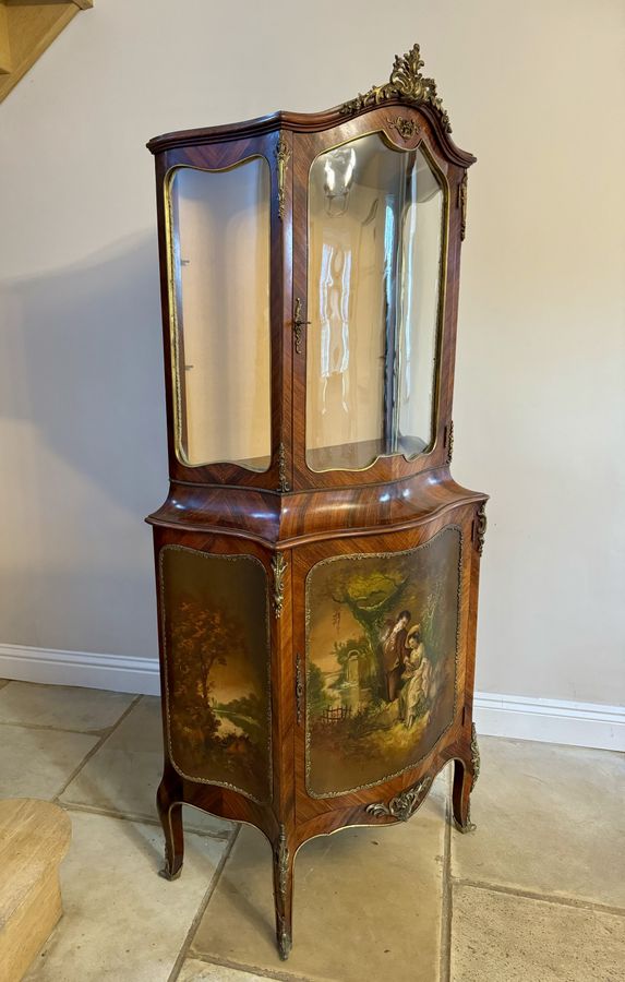 Antique Superb quality antique Victorian French kingwood display cabinet 