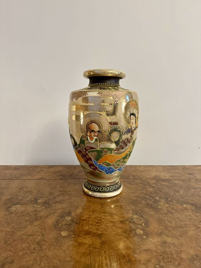 Antique Large antique Japanese satsuma vase