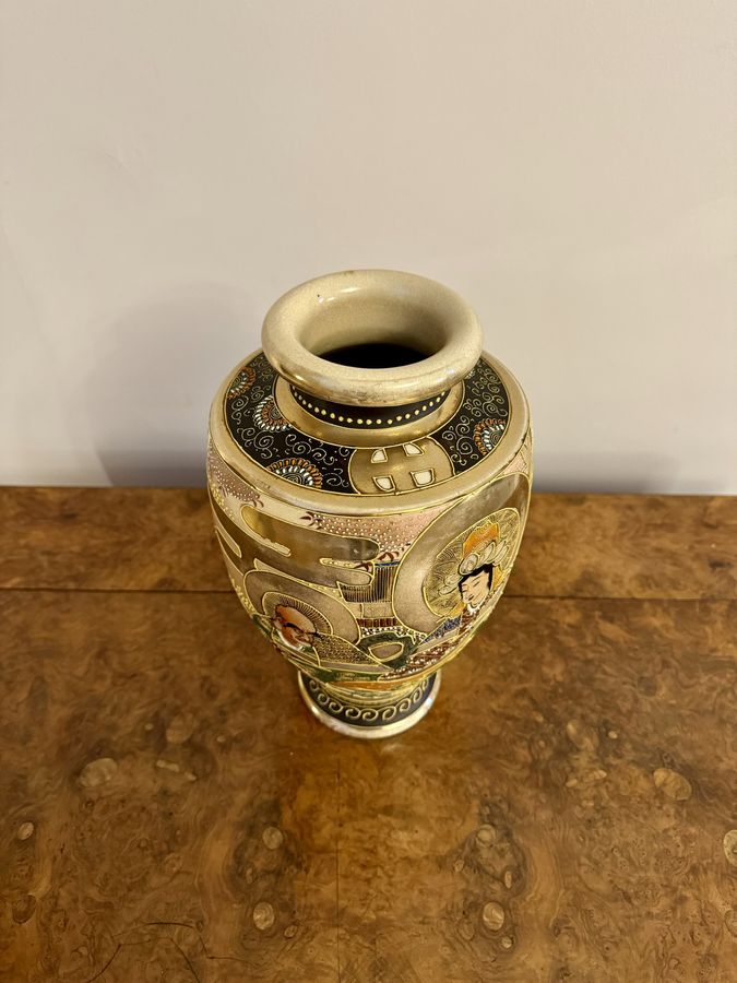 Antique Large antique Japanese satsuma vase