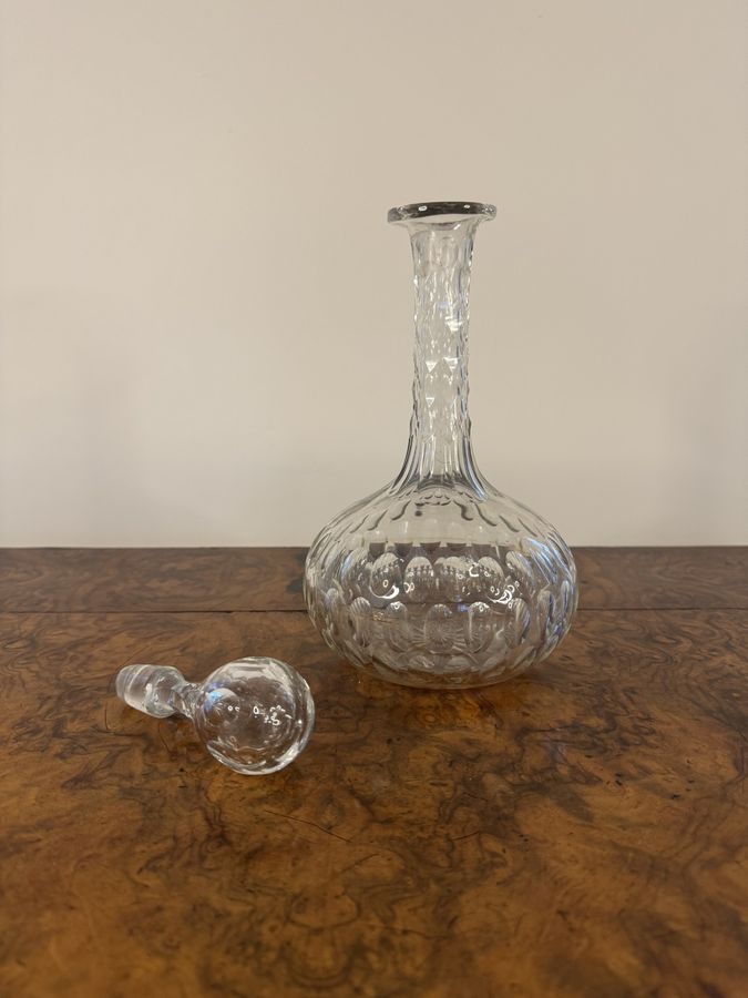 Antique Pretty antique Victorian quality glass decanter 