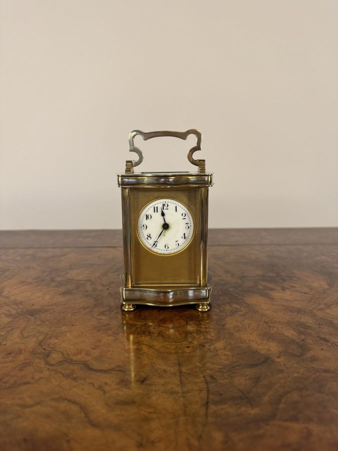 Stunning quality antique Victorian French brass carriage clock