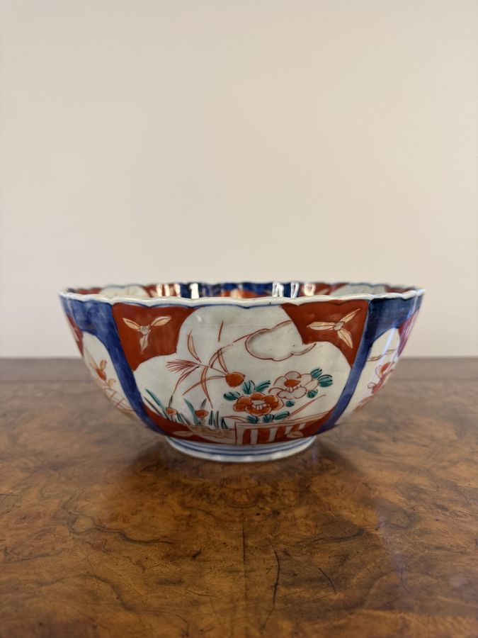 Antique Remarkable quality pair of antique Japanese imari bowls 