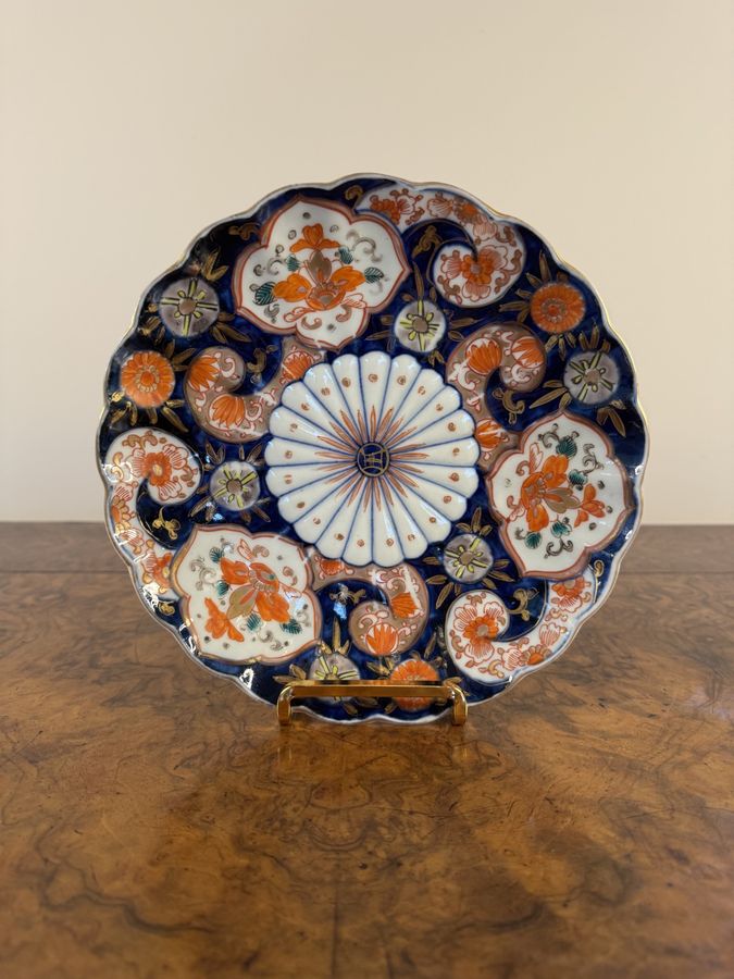 Antique Quality pair of antique Japanese imari plates 