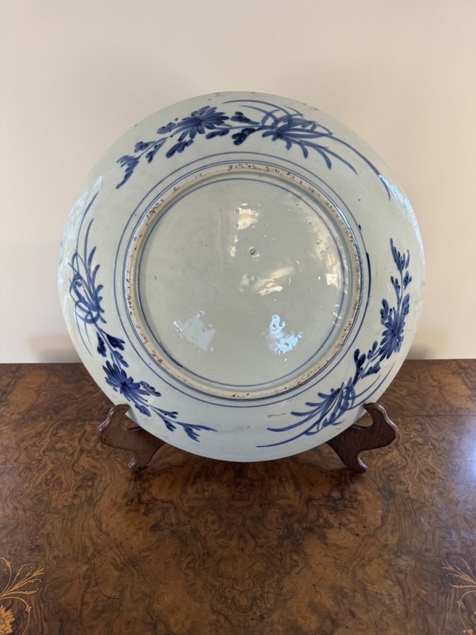 Antique Fine quality antique Japanese blue and white imari charger 