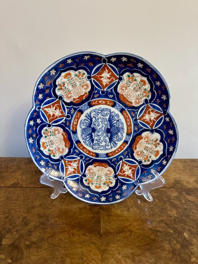 Antique Unusual shaped antique Japanese imari plate 