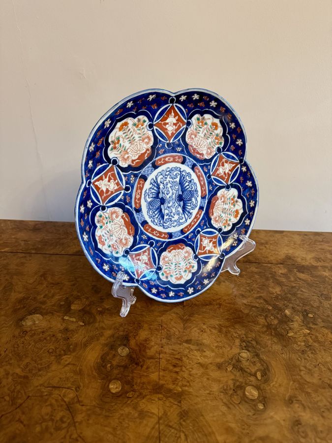 Antique Unusual shaped antique Japanese imari plate 