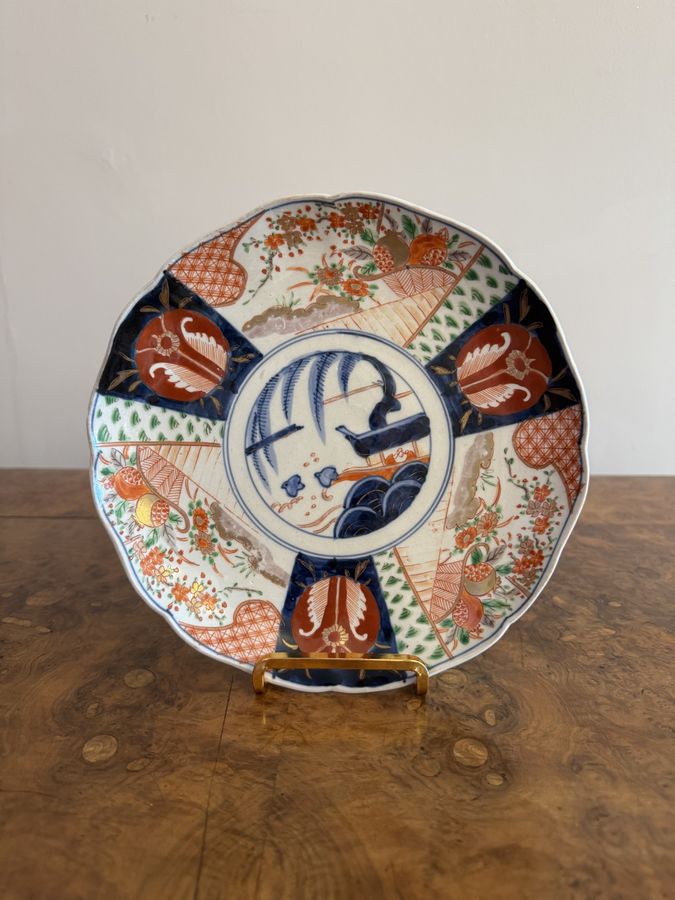 Antique Lovely pair of antique Japanese imari plates