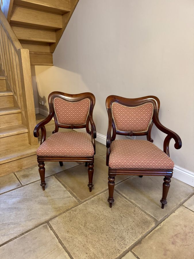 Stunning pair of quality 19th Century mahogany desk chairs