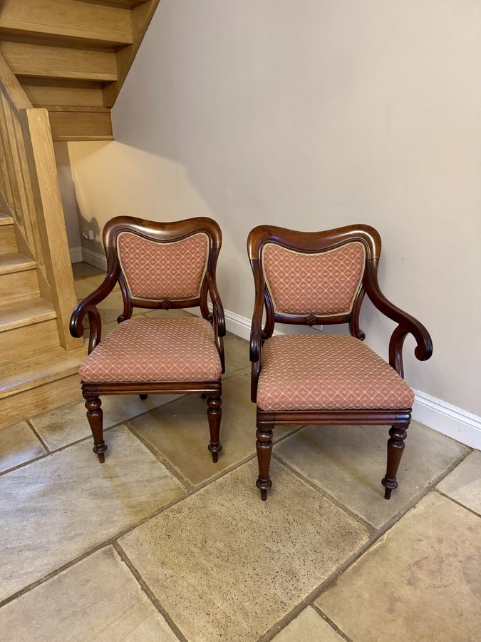 Antique Stunning pair of quality 19th Century mahogany desk chairs 