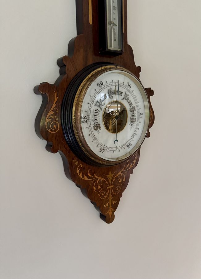 Antique Stunning quality antique Edwardian banjo barometer 