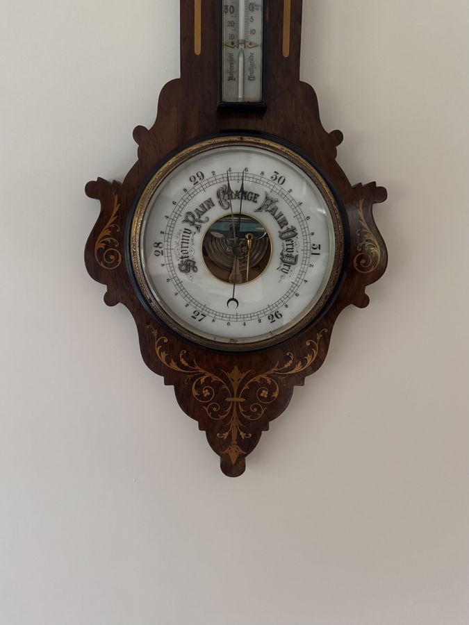 Antique Stunning quality antique Edwardian banjo barometer 