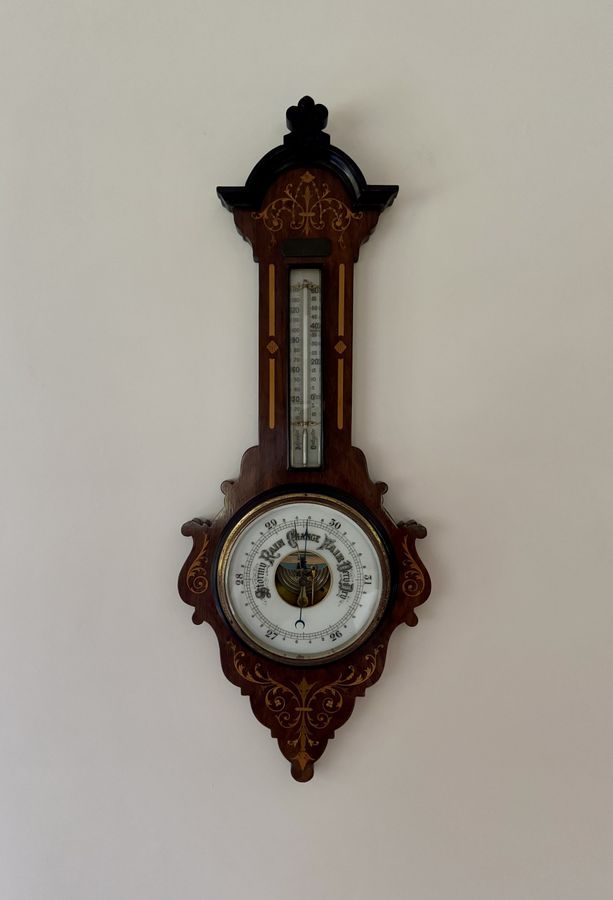 Antique Stunning quality antique Edwardian banjo barometer 